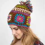 Granny Square Crochet Winter Hat