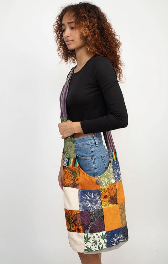 Eco-Friendly Upcycled Patchwork Cross Body Bag
