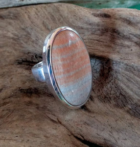Celestobarite Sterling Silver Ring ~ Size 8.5