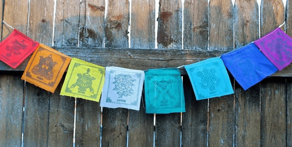 Prayer Flags ~ Eight Auspicious Symbols Flags Of Good Luck