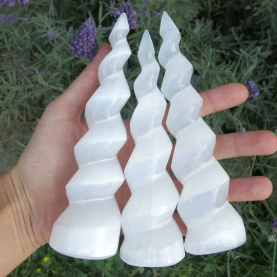 Selenite Spiral Tower ~ Assorted Sizes